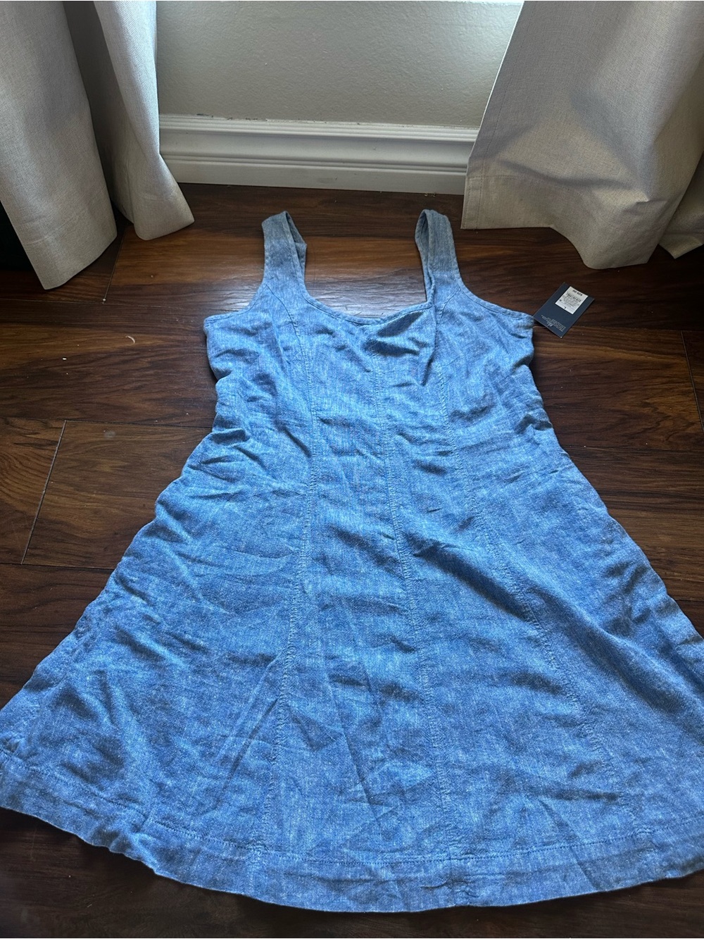 Universal Thread Blue Sleeveless Midi A-Line Dress
